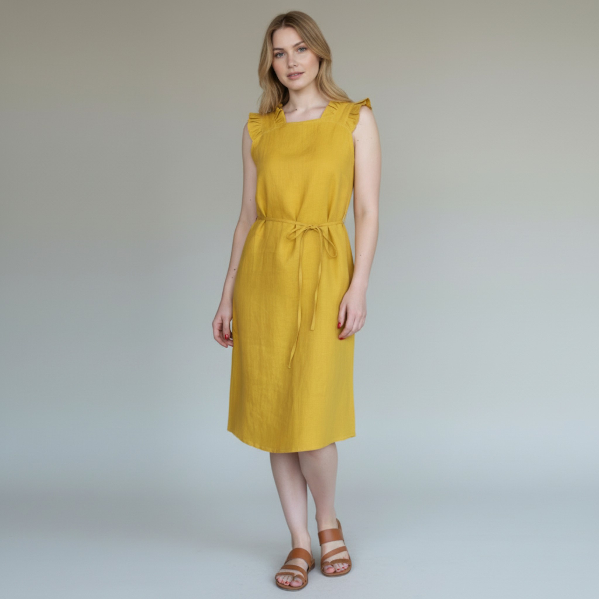 Lininė suknelė moterims - Image 3