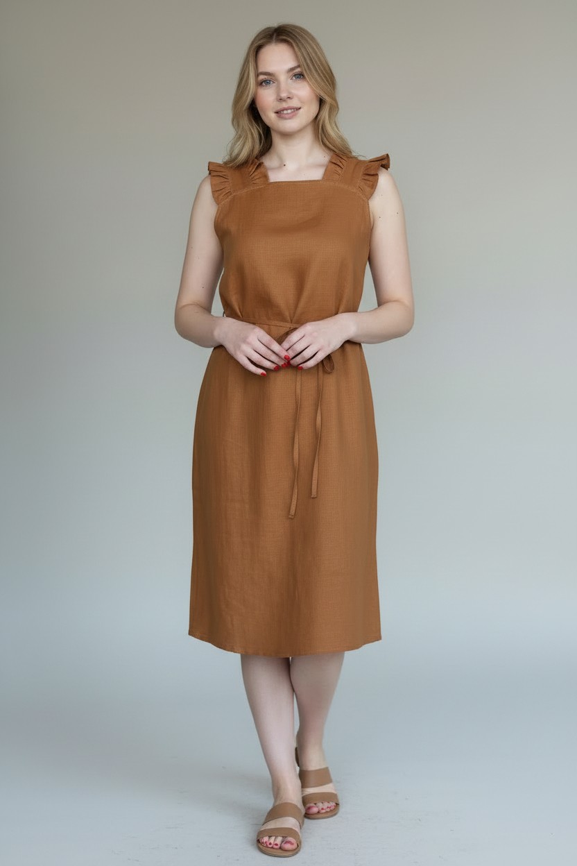 Lininė suknelė moterims - Image 4