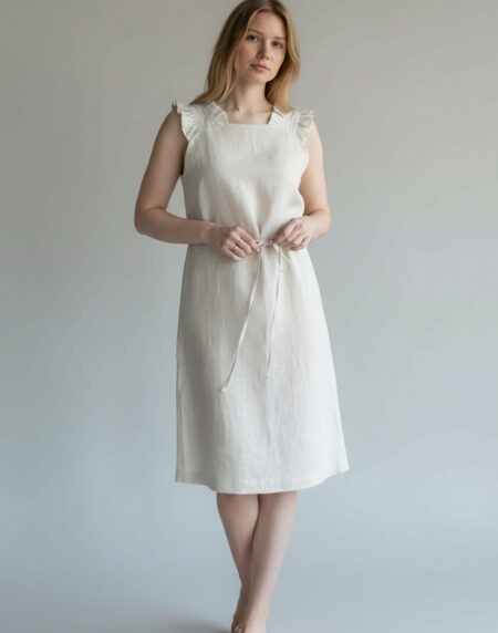 natūralaus lino suknelė