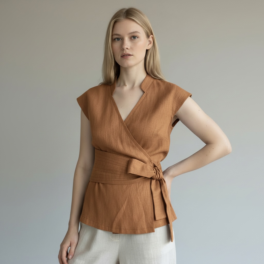 Surišama lininė palaidinė - Image 4