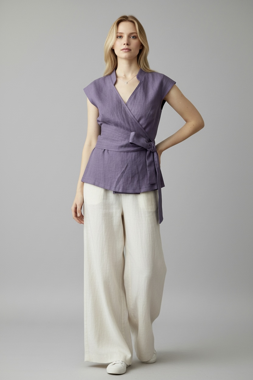 Surišama lininė palaidinė - Image 3