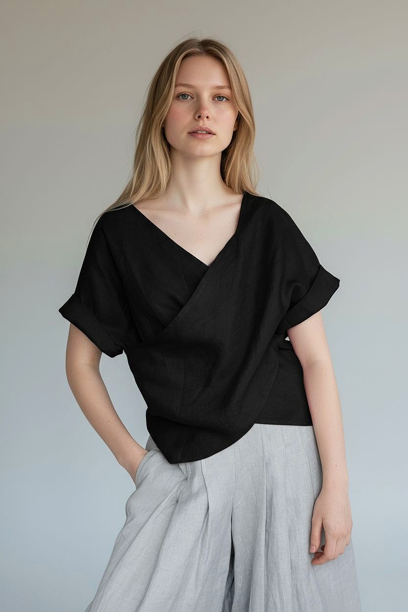 Dryžuota lininė palaidinė - Image 2