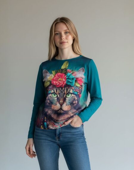 palaidine su katinu, palaidine ilgomis rankovemis