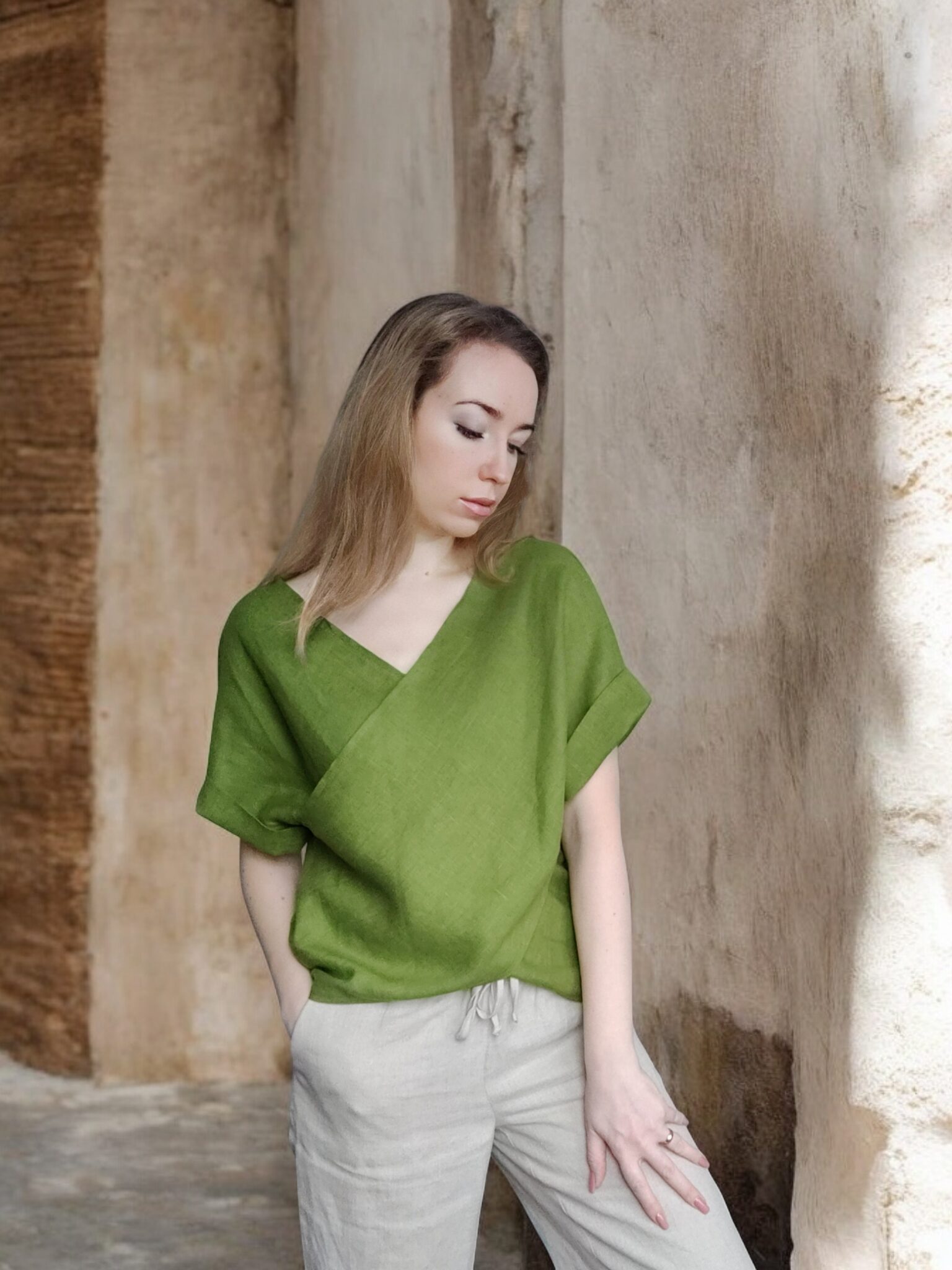 Dryžuota lininė palaidinė - Image 4