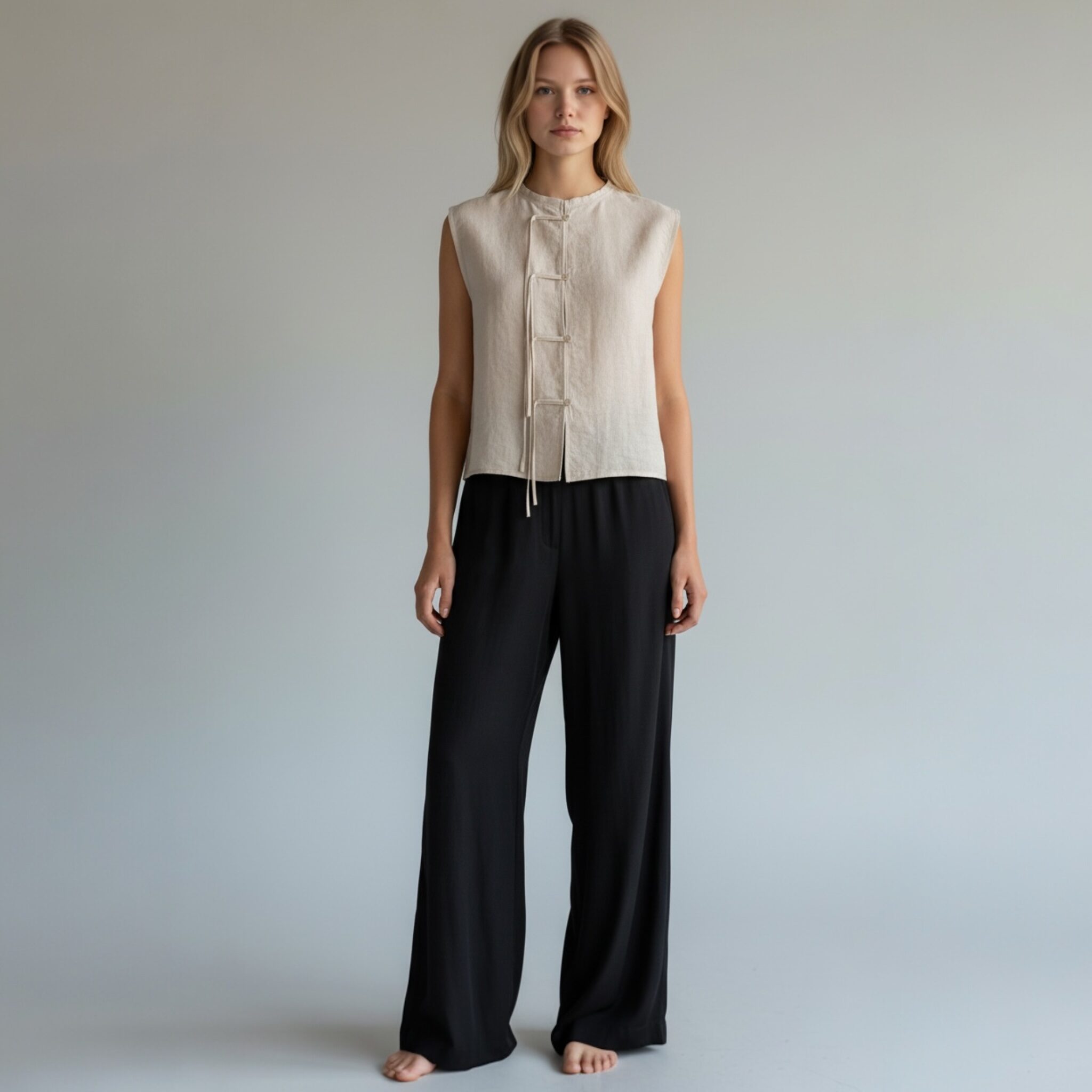 Lininė palaidinė be rankovių - Image 5