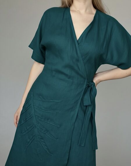 surišama lininė suknelė