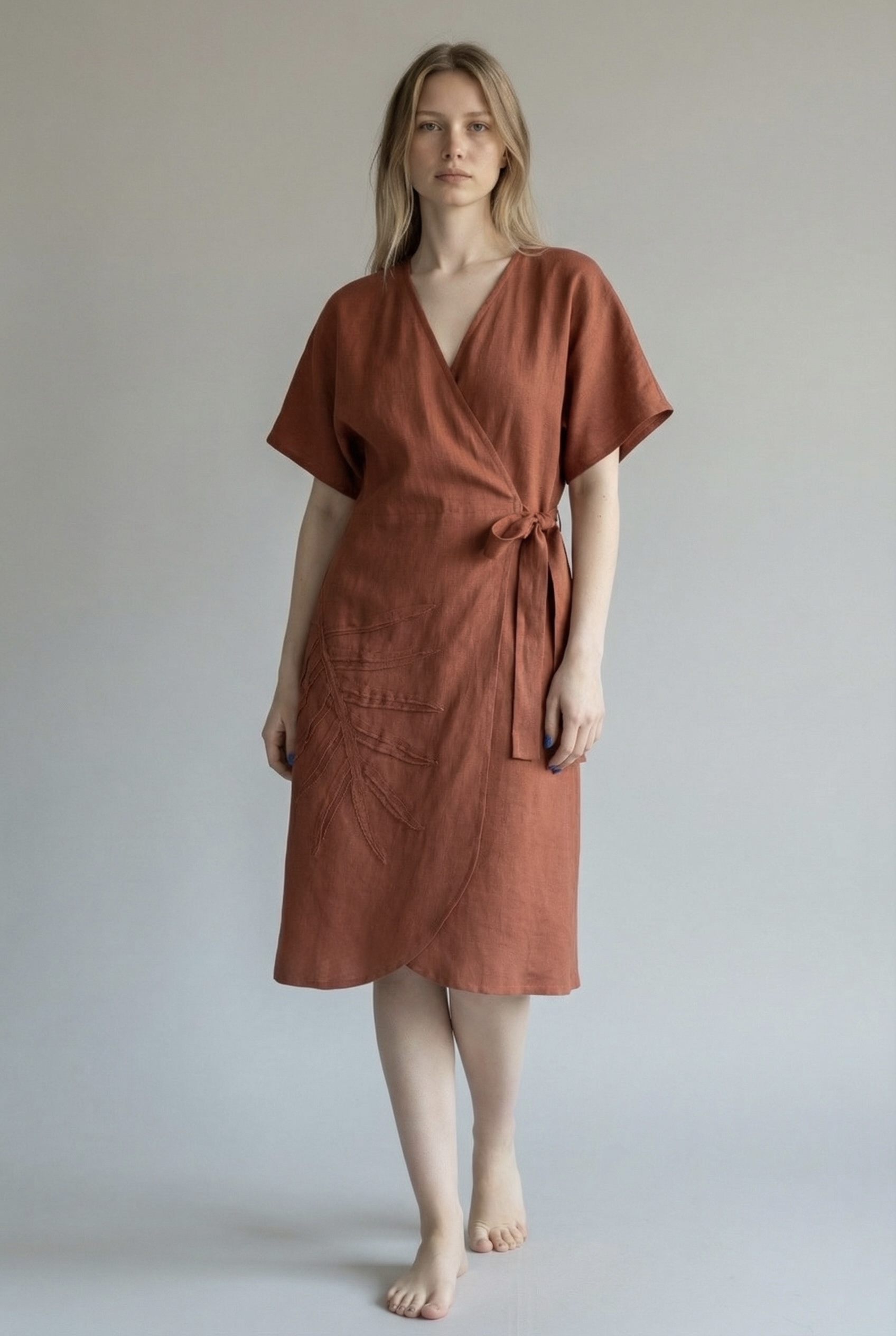 Surišama lininė suknelė - Image 3