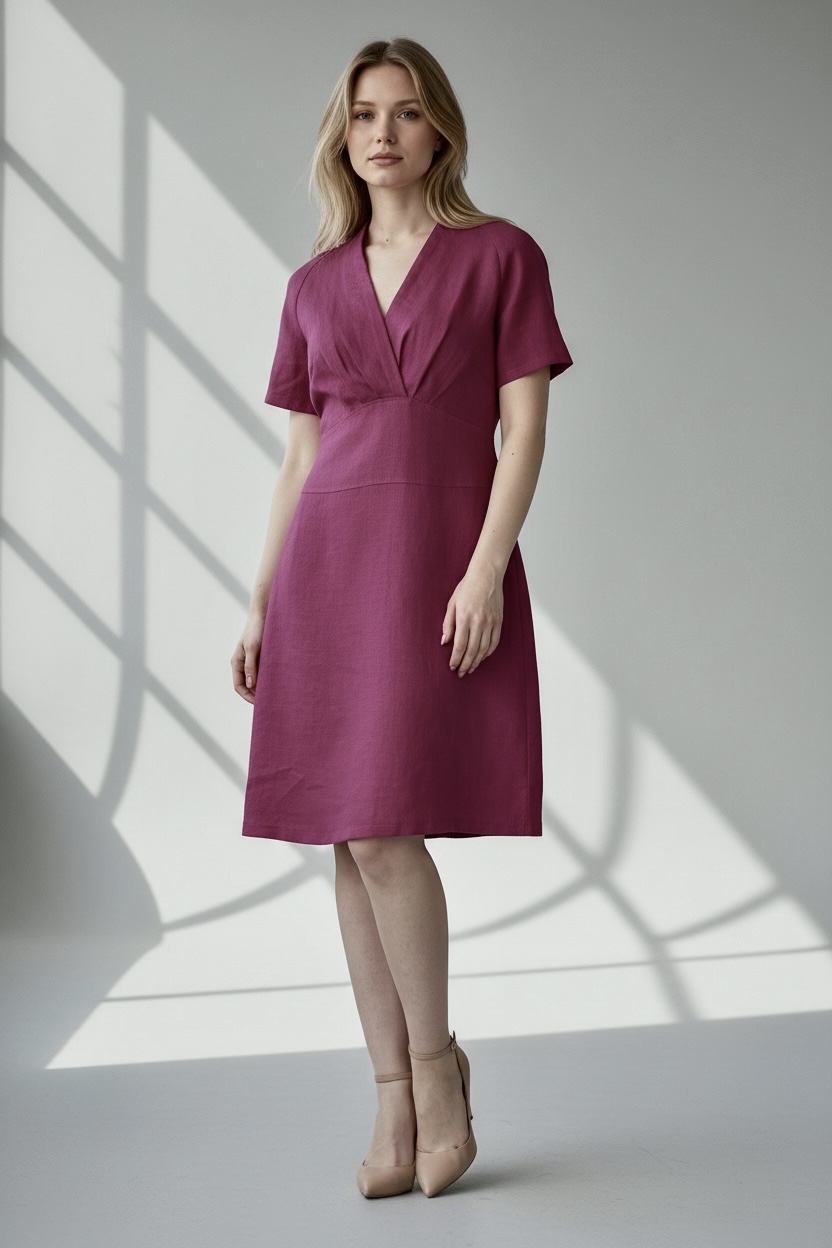 Elegantiška lininė suknelė - Image 7