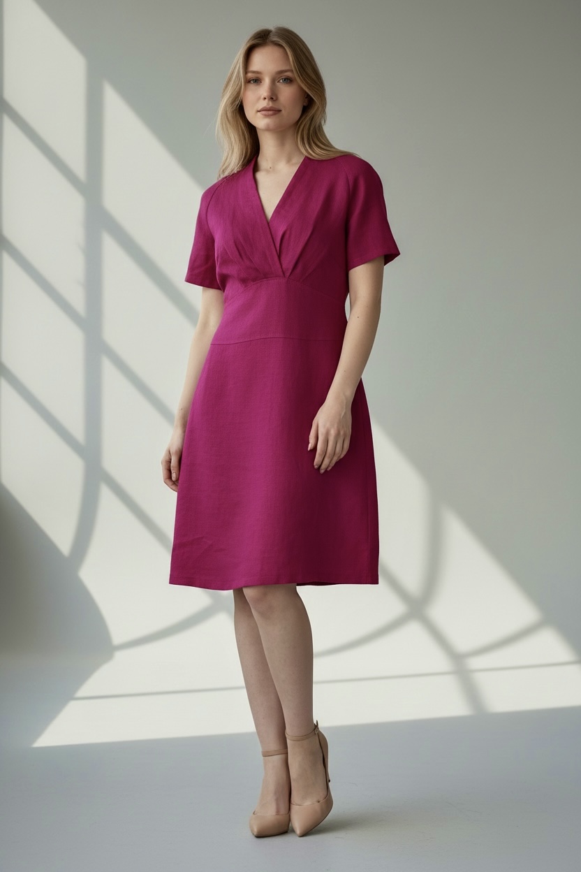 Chaki spalvos suknelė, pabrėžianti liemenį - Image 7