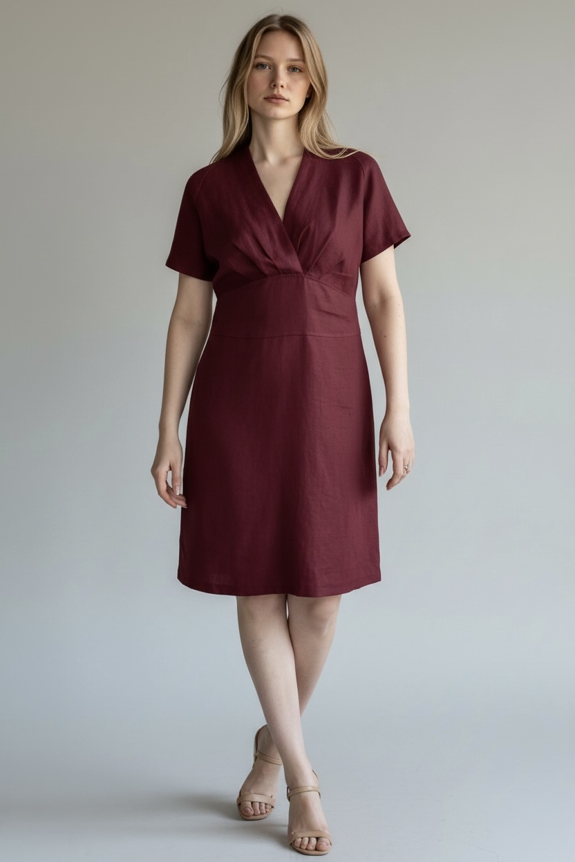 Elegantiška lininė suknelė - Image 6