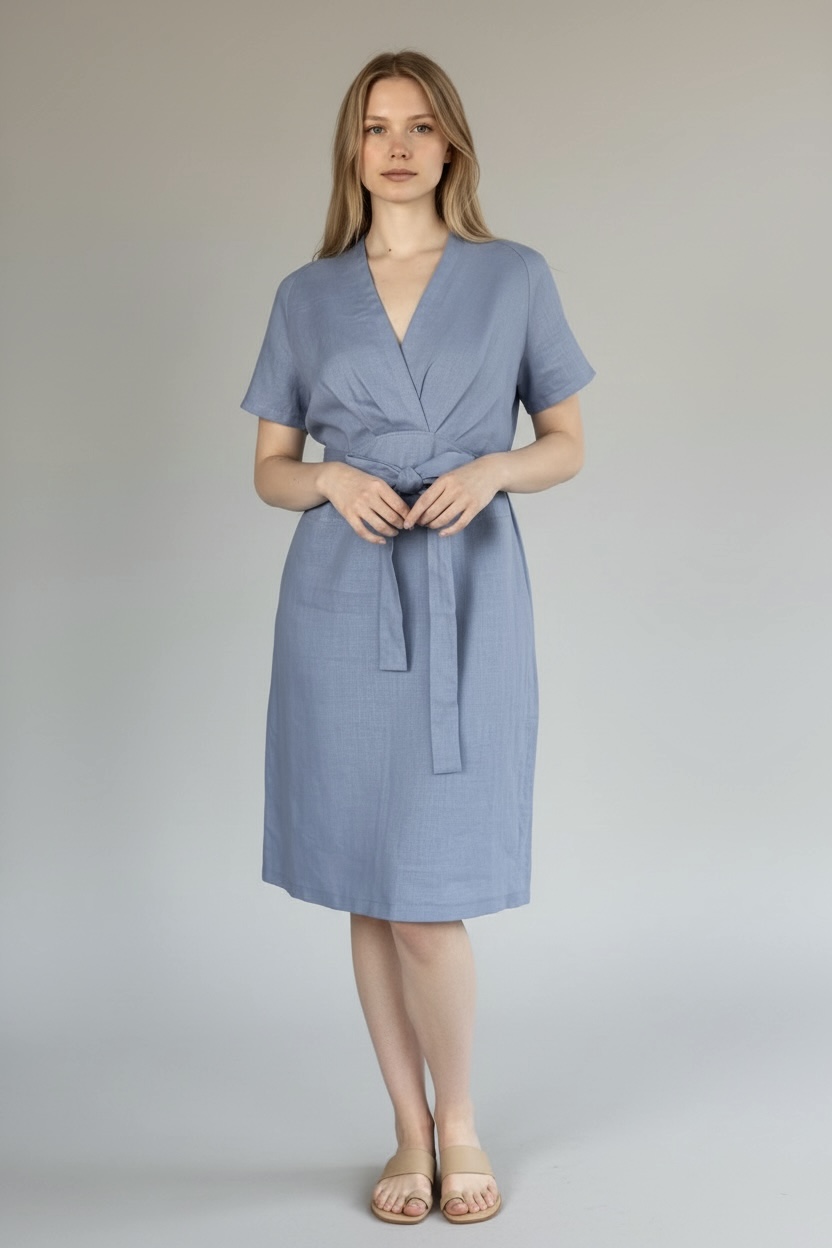 Elegantiška lininė suknelė - Image 3