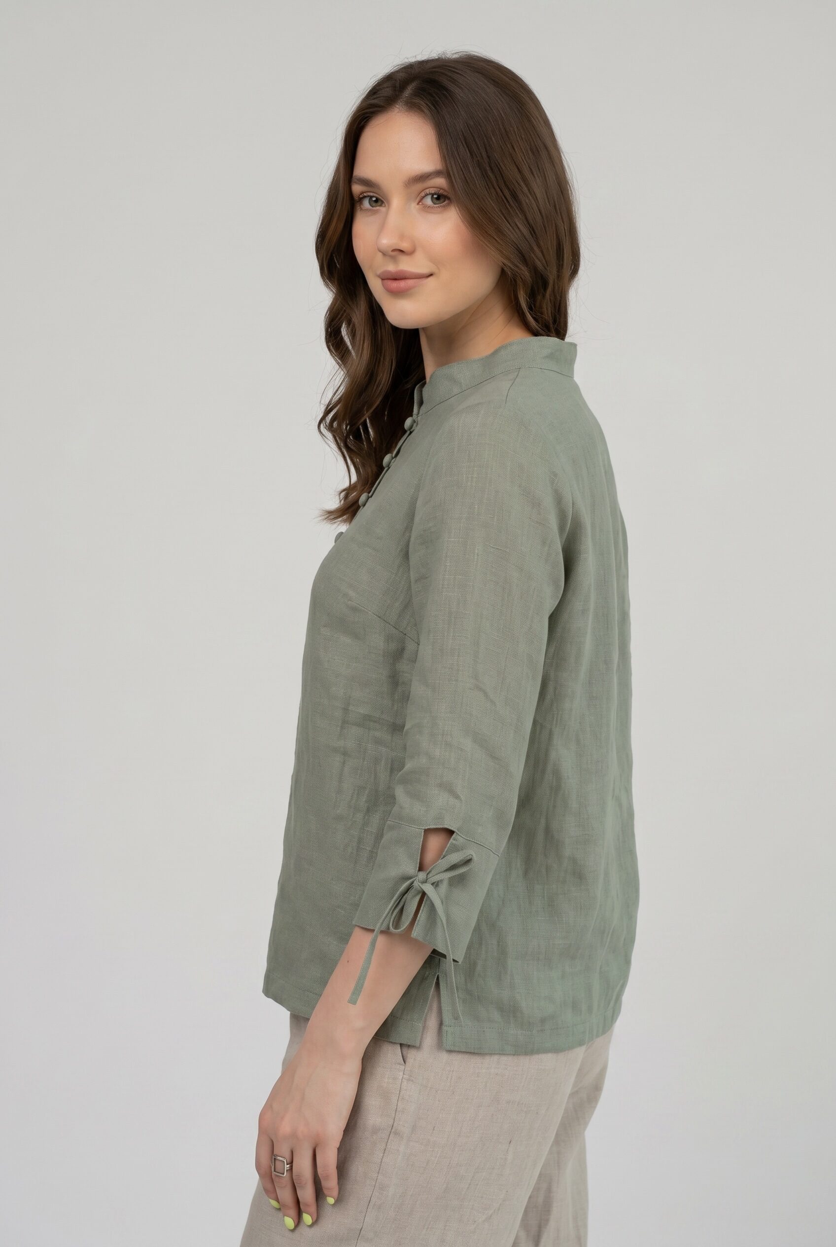 Lininė palaidinė 3/4 rankovėmis - Image 3